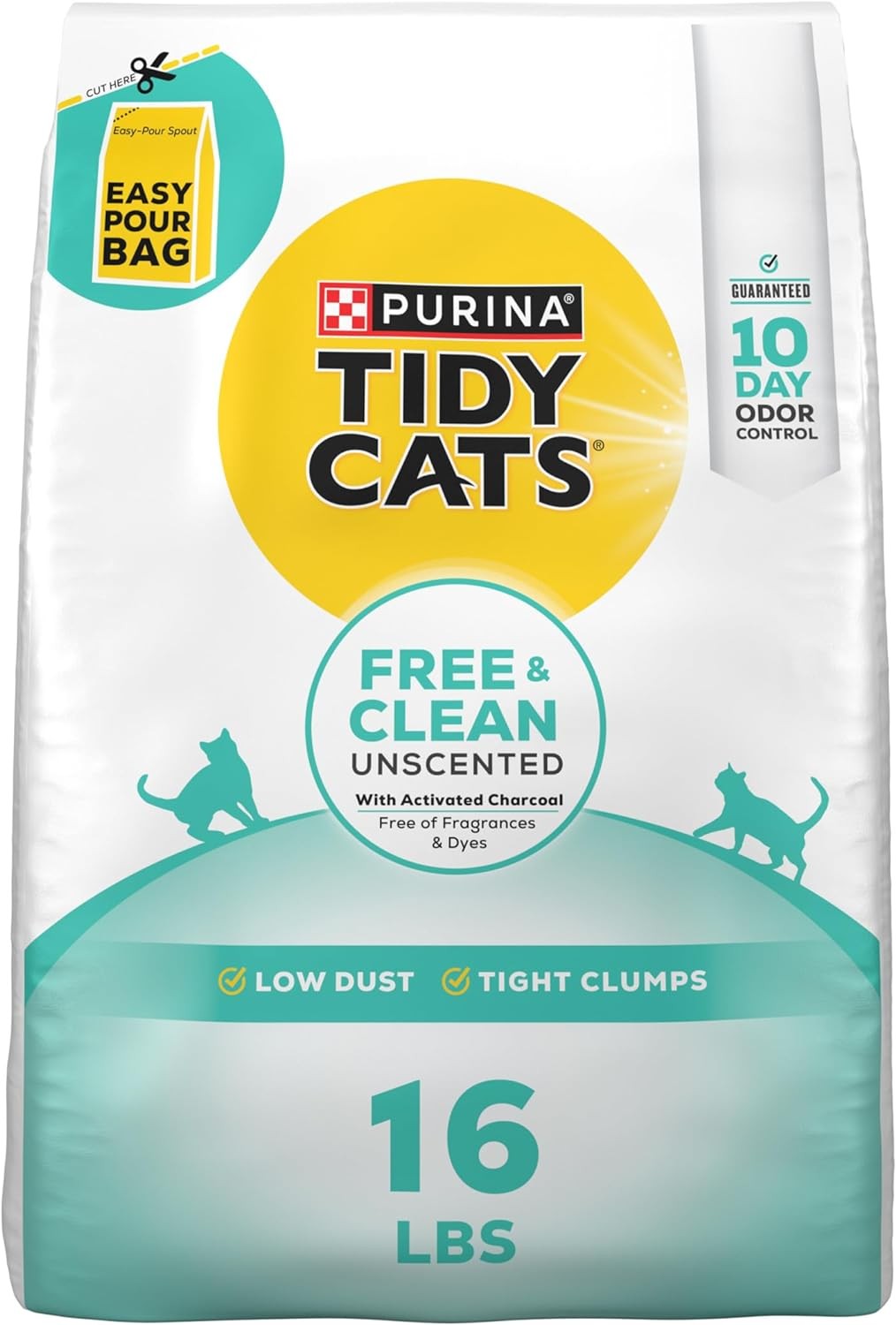 Purina Tidy Cats Clumping Cat Litter Odor Control, Free and 