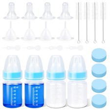 Puppy Kitten Nursing Bottle 2oz- Small Animal Feeding Kit with Nipples  Hand...