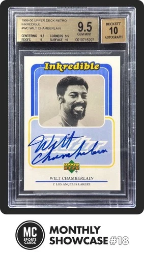 WILT CHAMBERLAIN BGS 9.5 1999-00 UPPER DECK UD RETRO INKREDIBLE AUTO GEM MINT