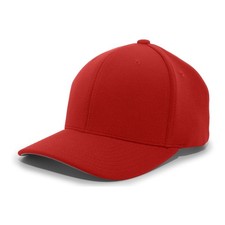 Pacific Headwear M2 Performance Hook-and-Loop Adjustable Cap One Size Red