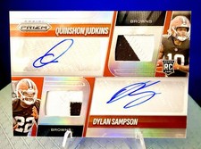2025 Panini Prizm - Dual Patch Autographs Quinshon Judkins, Dylan Sampson 94/99