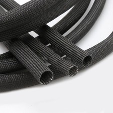 600 C HIGH TEMP Fiberglass Sleeving Cable Wire Insulation Sheath ID 1-30mm Black