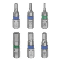 "6Stk Sechskant Schraubendreher Bit 2-6Mm 1/4\" Sechskant Schaft 1\" LäNge S2 Stahl"