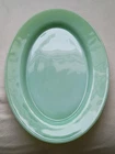 Fire King Jadeite Oval Serving Platter Tray Green Glass Collectable