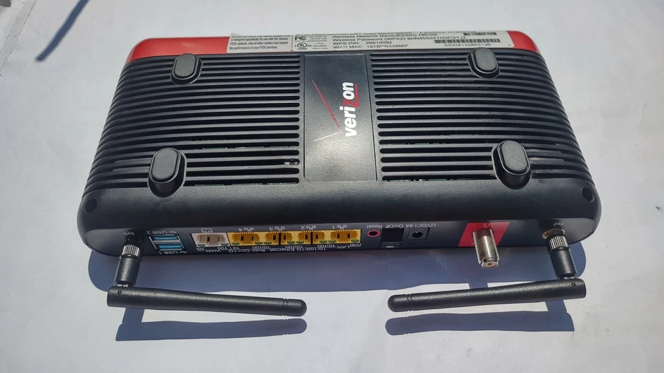 Computer Wireless Router Verizon Actiontec MI424wr Rev 1 Used - Image 3 of 4