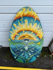 Rare 35"x20” Shark Skimz 2005 Skimboard Waves Fish Sun