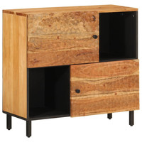 Beistellschrank 80X33X75 Cm Massivholz Akazie