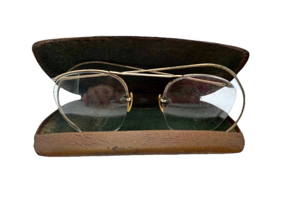 Marco de gafas antiguo American Optical Numont Full-Vue D44s 1/10 12K GF dorado Foto 2 de 4