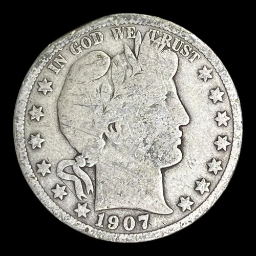 1907 Barber Silver Half Dollar