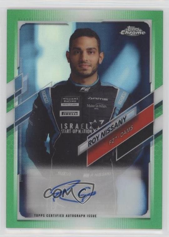 2021 Topps Chrome Formula 1 Green Refractor 94/99 Roy Nissany #CA-RN Auto 12a6