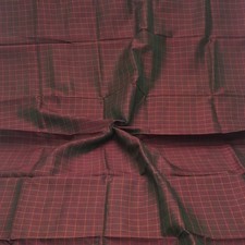 Vintage Burgundy Dual Tone 100 Pure Silk Sari Remnant 5YD Craft Fabric Scrap