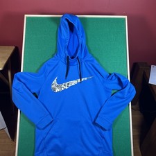 Nike Men  s Dri-fit Pullover Hoodie. Size Small. Blue Color.
