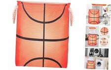 Basketball Laundry Basket for Boys Room Decor, Ball Gift Kids Nursery M Style1