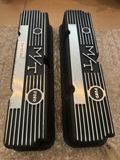 Ford 427 Mickey Thompson Finned Aluminum Valve Covers Vintage M/T 428 BLACK NEW