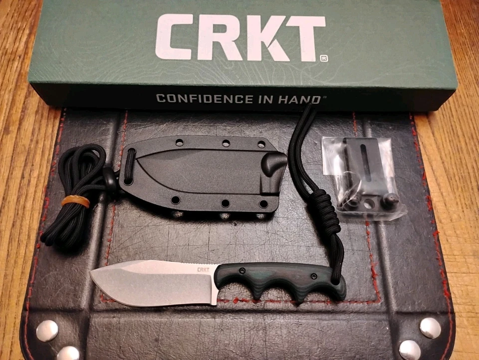 Cuchillo fijo CRKT Minimalista Nessmuk 2,9" D2 Hoja Mango Micarta Funda 2,6 OZ  Foto 2 de 2
