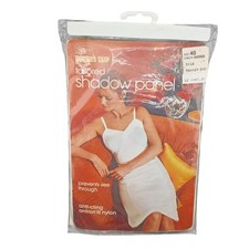 NWT Vintage Sears Slip 1970s Doesn't Slip Tailored Shadow Panel Size 40 No Cling