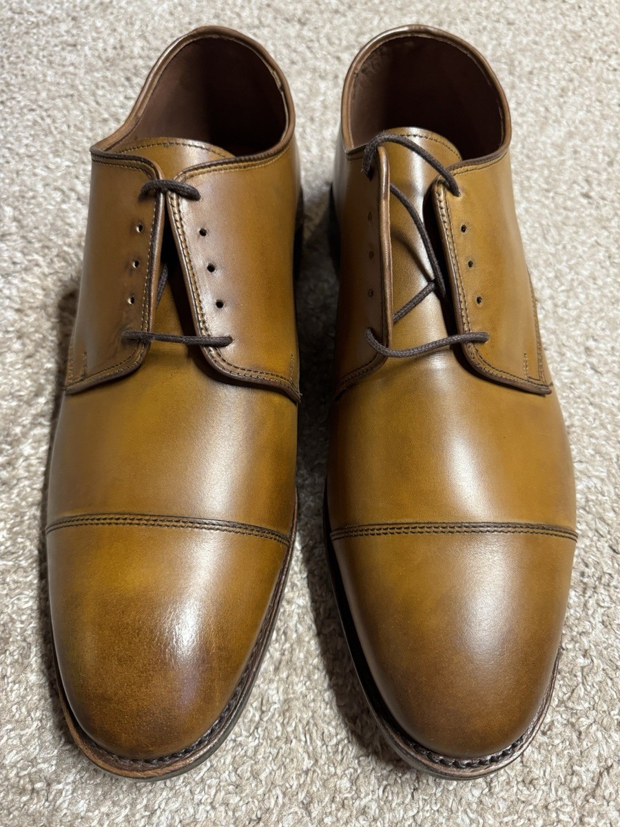 箱付新品99s AllenEdmonds ParkAvenue US8D New Allen Edmonds Park Avenue Men's Cap Toe Dress Shoes - Walnut