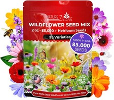 Wildflower Seeds Mix – 2 Oz, 85,000 Seeds, 35 Variety Perennial & Annual Flow... 167.92 per gallon