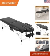 Portable Massage Table - Lightweight 26 lbs  Adjustable Height 24.8 to 33 in 