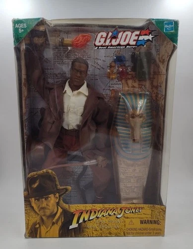 Indiana Jones Epic Stunt Spectacular Black 12" Hasbro G.I.JOE Rare