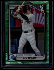 2024 Bowman Draft #BDC-14 Nick McLain Chrome Lunar Glow Refractor