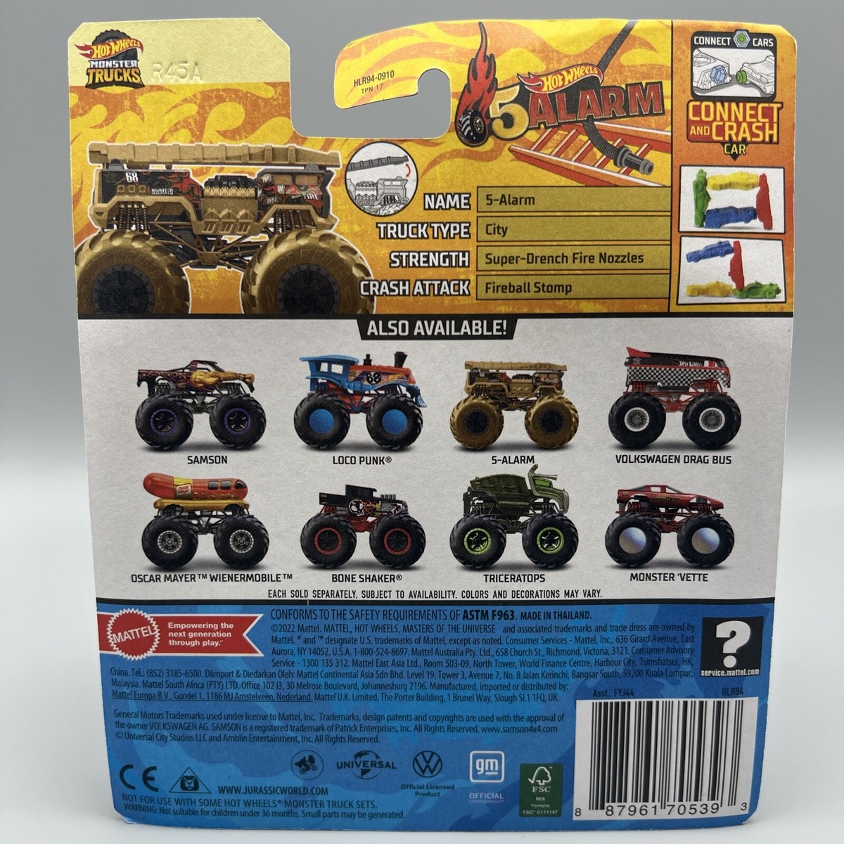 【2台セット】ホットウィール HOT WHEELS 5 ALARM 金 ゴールド Hot Wheels Monster Trucks 5 Alarm Gold Chase Treasure Hunt
