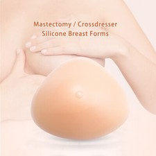 Triangle Silicone Breast Form Mastectomy Prosthesis Crossdress Fake Boob 1 Piece