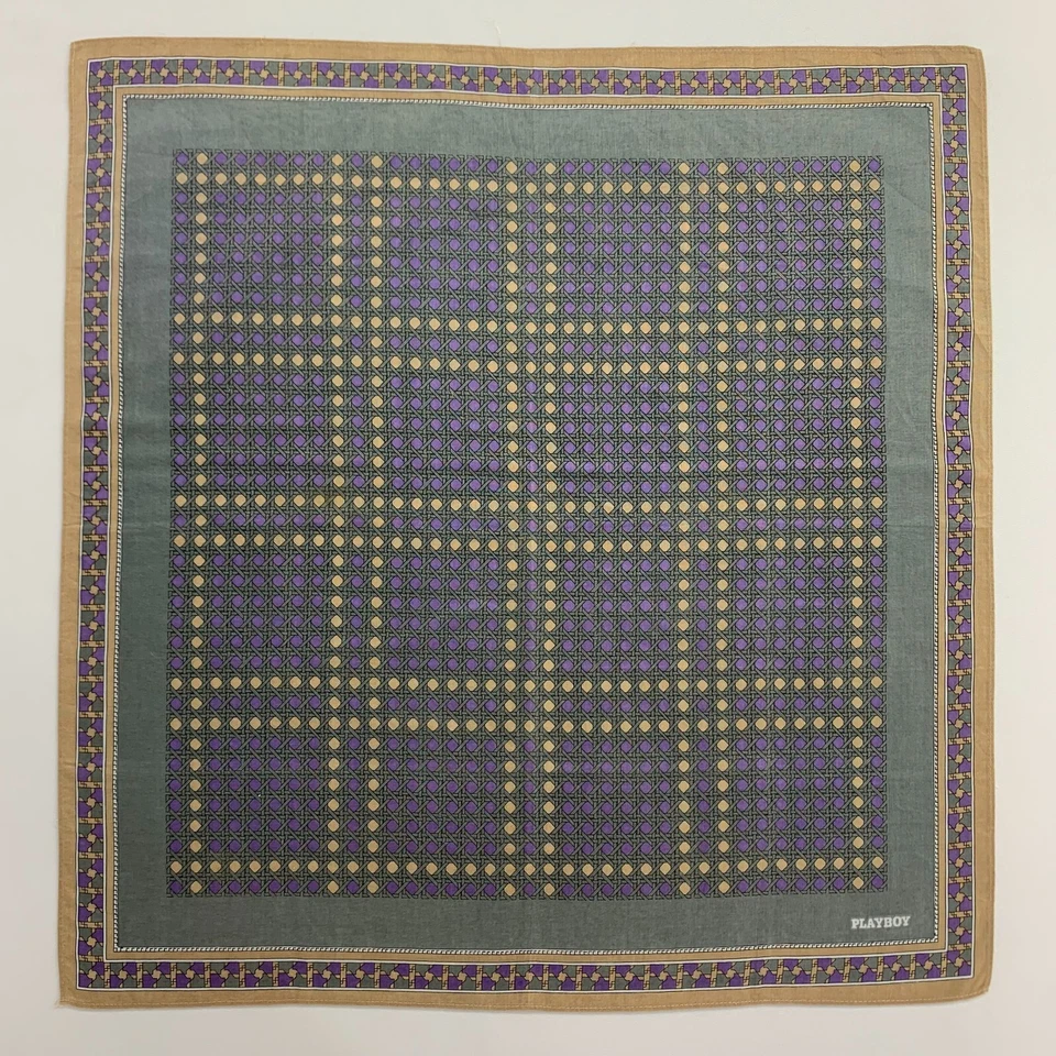 Pañuelo geométrico Playboy vintage pañuelo de bolsillo cuadrado envolvente Foto 2 de 4
