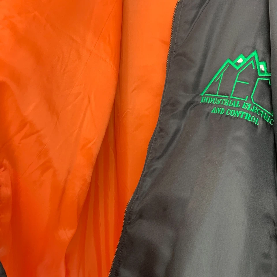 Abrigo Chaqueta Bombardero Industrial Eléctrico & Control Negro Puffer Para Hombre 2X Foto 3 de 4