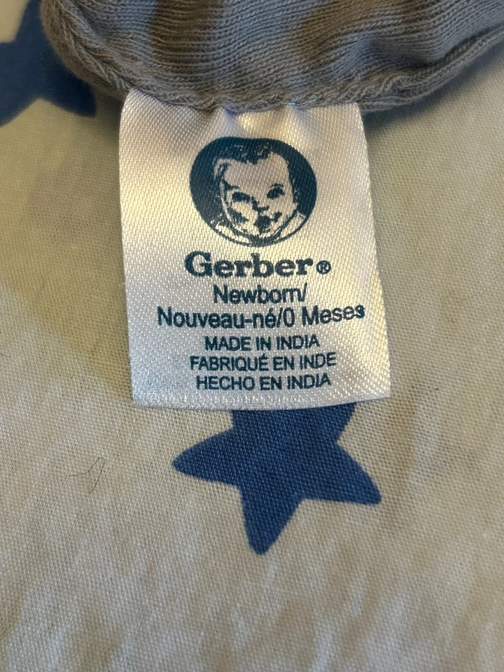 Gerber's little boys shark hat gray  new born - Image 4 of 4