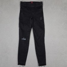 Spanx Women's Small Jeans Distressed Ankle Skinny Pull On Slimming Stretch Black
