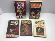 5 Gordon R Dickson Paperbacks 1960s-19886 Naked To The Stars Soldier Ask Not &