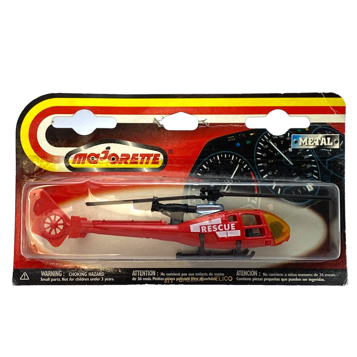 Majorette Metal Rescue Helicopter Gazelle Red 1:70 Scale Toy | eBay