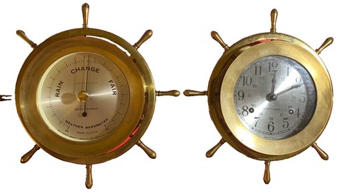 Rare Nickel Plated Brass Seth Thomas WWII US Navy Mark I Boat