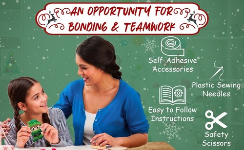 Weihnachten Kinder Nähsets Alter 8-12 Basteln für Anfänger Nähset Geschenke für Kind - Bild 8 von 9