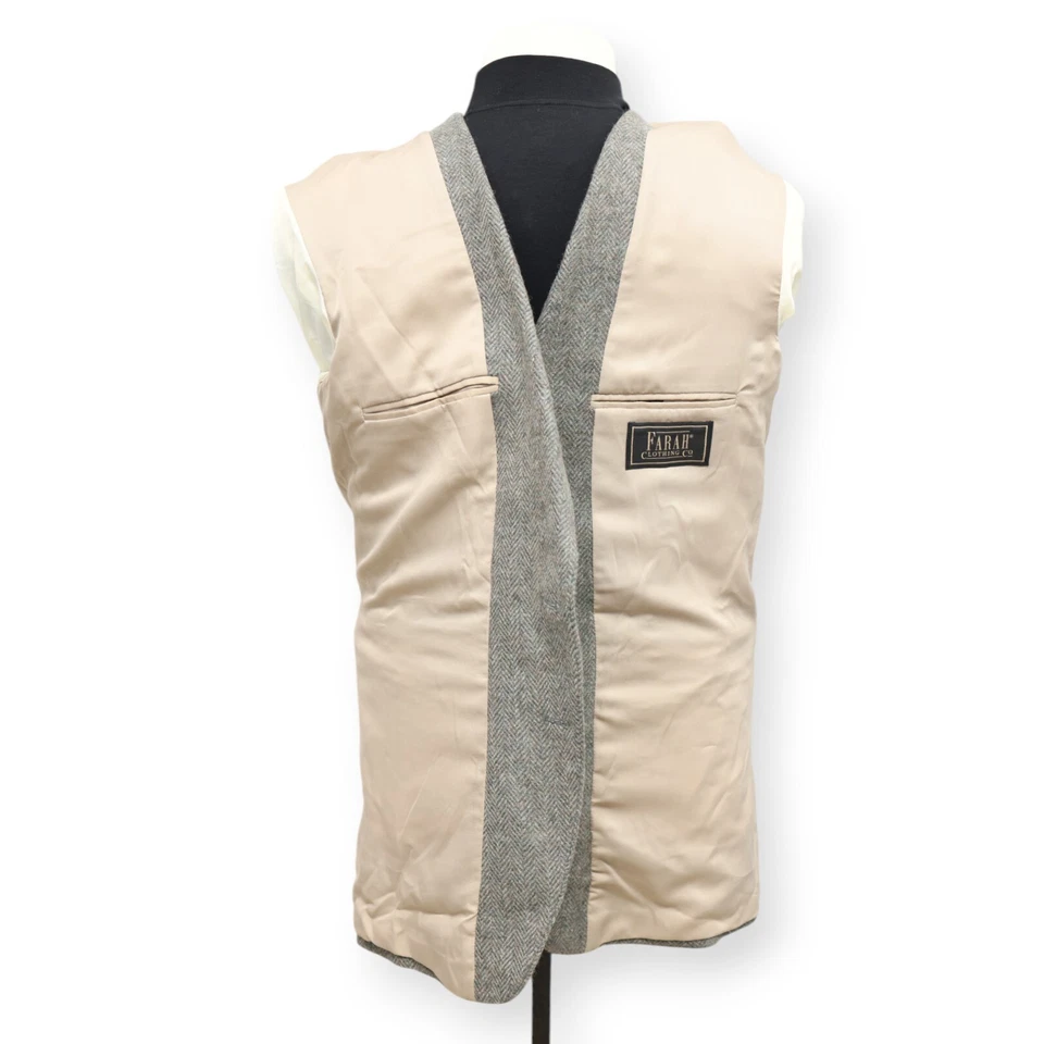 FARAH VINTAGE TWEED Hombre Oliva ESPIGA Abrigo Deportivo Traje Chaqueta Blazer 42 L Foto 4 de 4