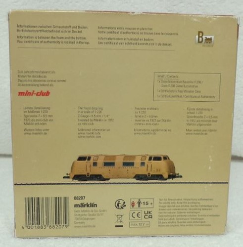 Marklin mini z 88207 BR V200 SPECIAAL BRONS MANUFAKTURMODELL LED lichten NIEUW - Photo 3/14