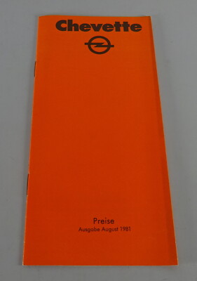 Preisliste / Prospekt Opel Chevette incl. L / GL / Kombi L Stand 08/1981