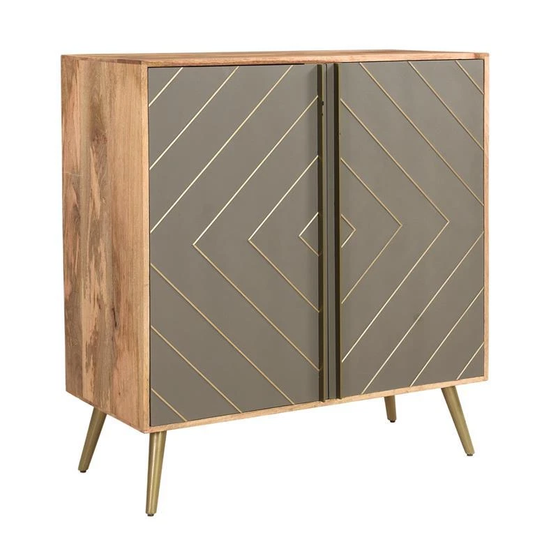 Mango wood bar cabinet outlet