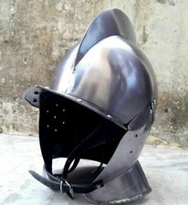 Medieval Knight European Closed Burgonet Helmet Reproductions Armor Helmet