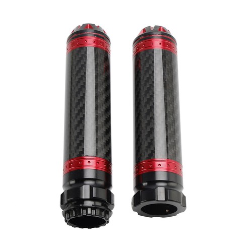 7/8"/22Mm Motorcycle Handle Bar Carcon Grips Universal Red For Motorcycles - Picture 12 of 12
