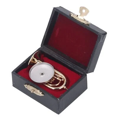 Miniature Tuba Model Brass Gold Plated Euphonium Mini Tuba Musical Instrument - Image 1 of 4