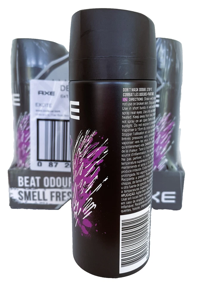6x Axe Bodyspray Excite Deodorant für Herren, 150 ml - Bild 3 von 4