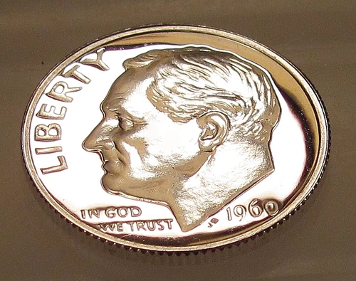 1960 Gem CAMEO Proof "EYE CANDY" Dime 90% Silver Blazing Luster #116~20