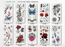 8 X Kids Tattoo Sticker Waterproof Body Temporary Tattoos Stickers US 