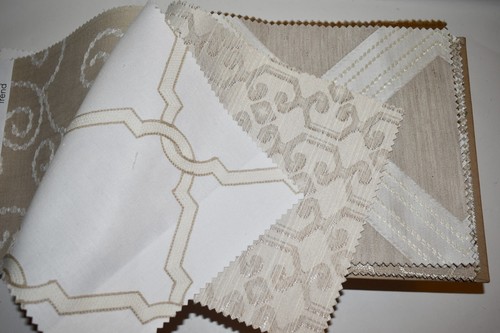 FABRIC SAMPLE BOOK Beige ECRU Taupe BIRCH Ivory 45pcs LOT Weave Print Embroidery - Picture 7 of 17