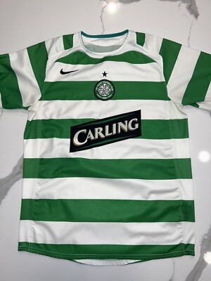 Vintage 2005-2006 Celtic FC Nike Total 90 Home Shirt Adult Size