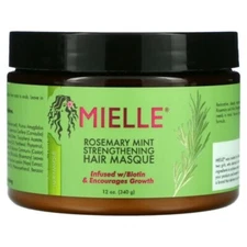 Mielle Organics Strengthening Hair Masque, Rosemary Mint, 12 oz (340 g)