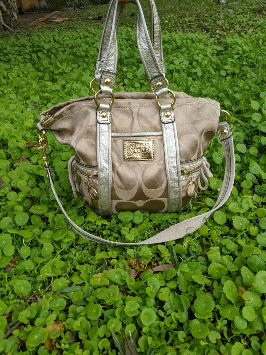 Coach poppy signature tote sale