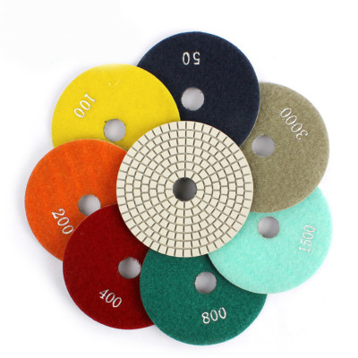 54PCS 4 Inch Diamond Polishing Pad Granite Stone Marble Concrete Floor Polish